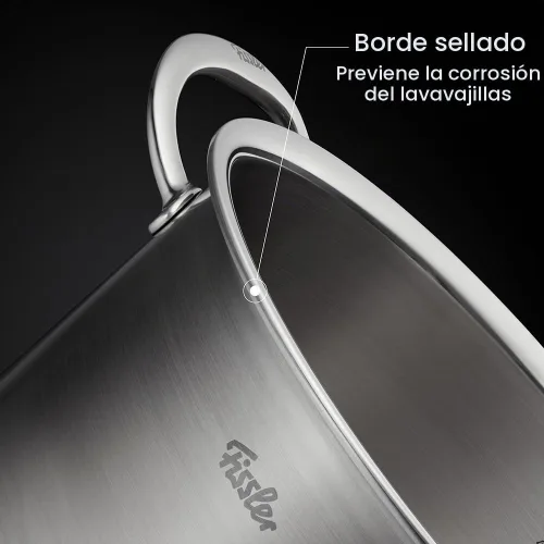 Vista 4 de Fissler M5 Pro-Ply - Batería de cocina de acero inoxidable, 5 capas, 5 piezas