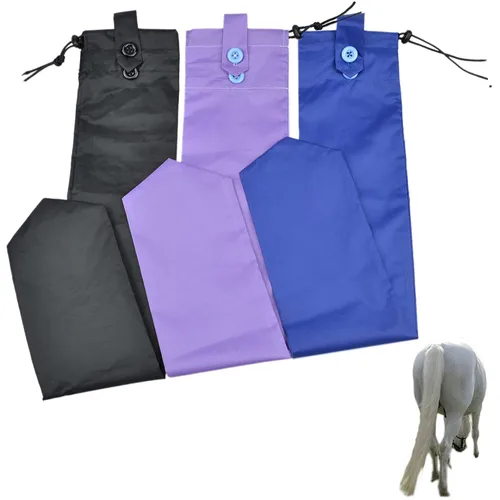 Vista 2 de Paquete de 3 bolsas de cola de caballo, bolsa impermeable para proteger la cola de la suciedad roce