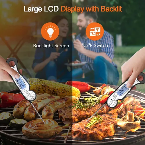 Vista 4 de Termómetro digital de lectura instantánea para carne para asar a la parrilla y cocinar - ANDAXIN Termómetro ultrarrápido resistente al agua