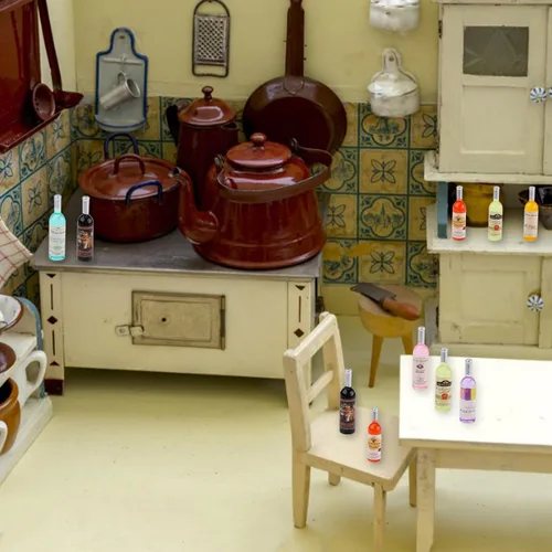 Vista 7 de 20 botellas en miniatura, lindas botellas de vino para casa de muñecas, para hacer mini comida y bebida, accesorios para decoración de casa