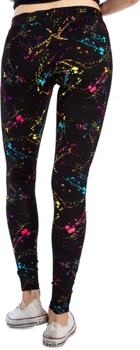 Vista 2 de Mallas de neón con salpicaduras mallas de arcoíris retro neón para mujer
