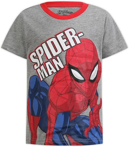 Vista 2 de Marvel Spiderman - Conjunto de sudadera con capucha y cremallera para niños pequeños y pequeños, color rojogrisnegro