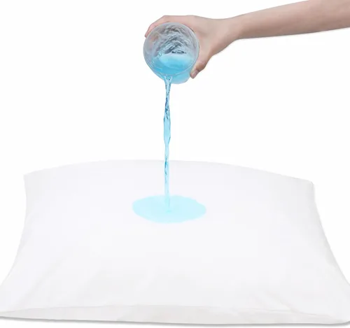 Vista 8 de Protectores de almohada impermeables con cremallera, paquete de 4 fundas de almohada tamaño King, fundas de almohada con cremallera, fundas
