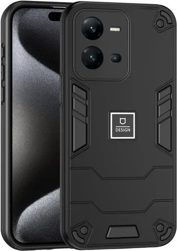 Vista 136 de Funda compatible con Redmi A1, compatible con Redmi A2 2 en 1 [PC dura + TPU], funda de teléfono negra