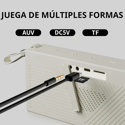 Vista 3 de Altavoz Bluetooth, altavoces Bluetooth inalámbricos portátiles con sonido HD, altavoz impermeable IPX5 con luces LED RGB, Bluetooth5.3