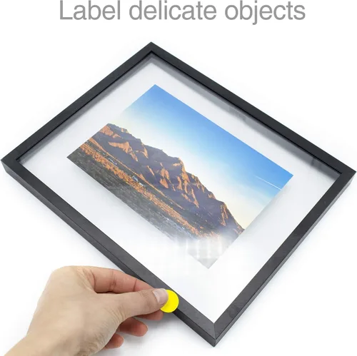 Vista 5 de ChromaLabel Puntos adhesivos extraíbles, 3/4 pulgadas amarillo, 1000/caja