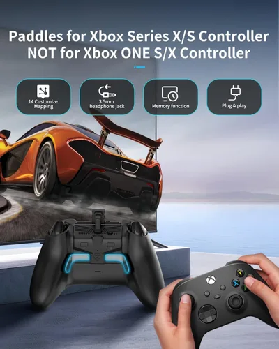 Vista 4 de OLCLSS Paletas para mando Xbox Series XS (no para Xbox One SX), paquete Strike para Xbox Series SX Controller