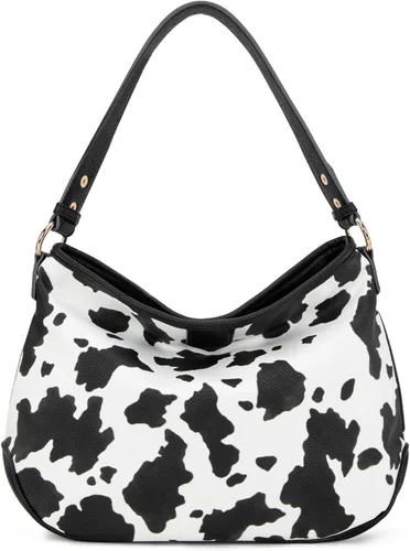 Vista 5 de Medium Women Shoulder Bag Casual Hobo Purses Daily Handbag for Everyday Use *Negro sólido