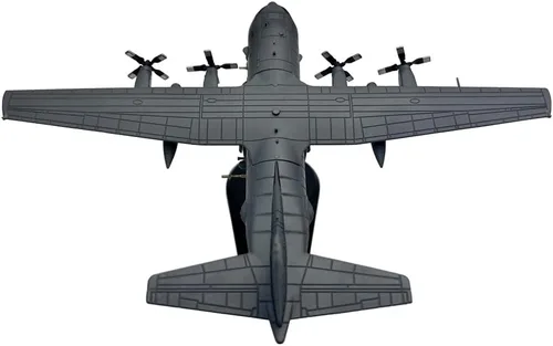 Vista 3 de Modelo de avión de ataque a tierra pesada AC130 AC-130 a escala 1/200 para colección o regalo (AC130 No1)