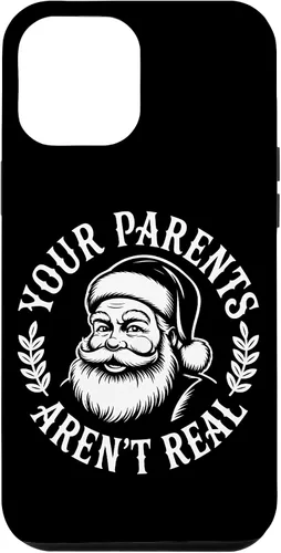 Vista 26 de Your Parents Aren’t Real Santa Humor Holiday Festive Cartoon Case for iPhone 16