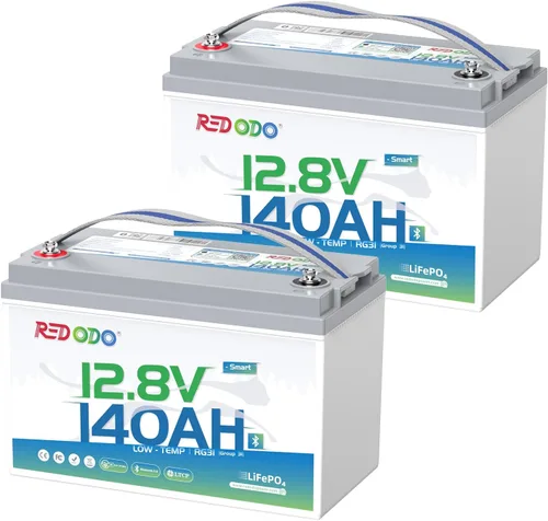 Vista 19 de Redodo Batería de litio Bluetooth inteligente de 12 V 50 Ah LiFePO4 para motor de arrastre, protección contra bajas temperaturas, vida útil de 10
