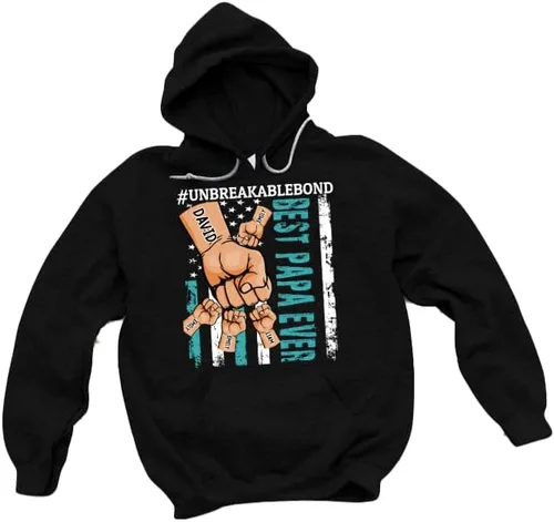 Vista 4 de NAZENTI Camisa personalizada para papá y papá, camisa personalizada con nombre para abuelo y nietos, cumpleaños, Navidad, día del padre, regalo