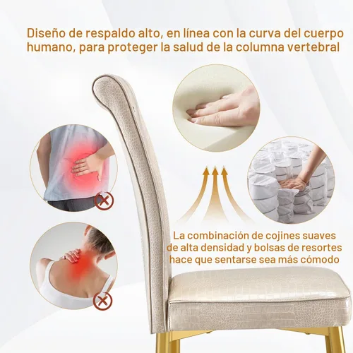 Vista 6 de Moderno juego de mesa de comedor de mármol sintético para 4, mesa de cocina rectangular blanca de 63 pulgadas con elegante base de pedestal