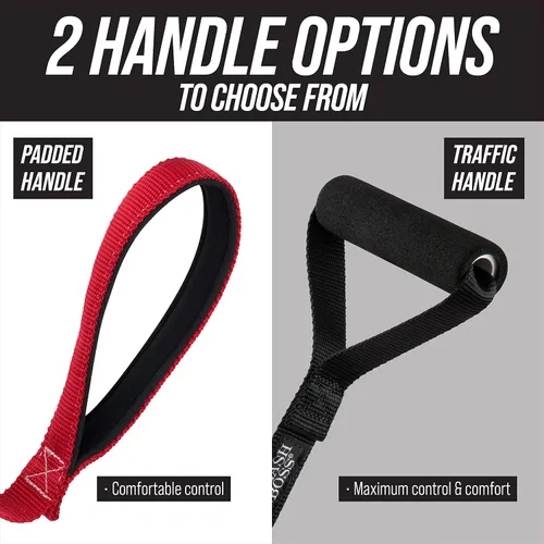 Vista 3 de Correa corta para perros con mango de tráfico para perros grandes. Ideal para acopladores de perro doble, perros de servicio y entrenamiento, 12