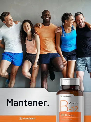 Vista 6 de Horbäach Vitamina B12 2000 mcg 200 Tabletas como Cianocobalamina
