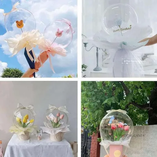 Vista 2 de Kit de herramientas de relleno de globos, máquina de llenado de expansor de globos de bricolaje, máquina de envolver regalos de globos, adecuada