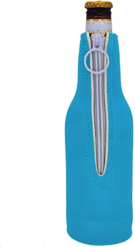 Vista 13 de Botella de cerveza de neopreno en blanco Coolie (1, negro)