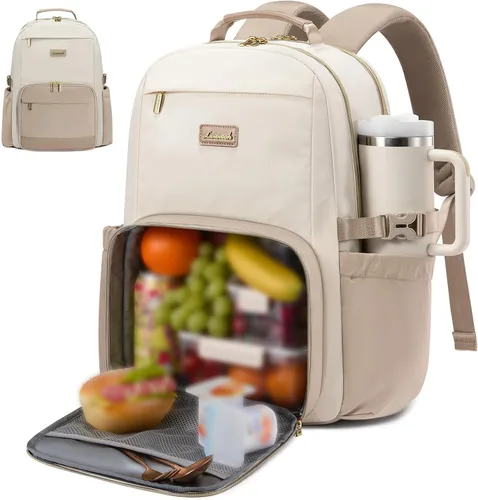 Vista 8 de LOVEVOOK Mochila para laptop para mujer, 15,6 pulg.