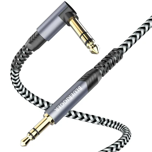 Vista 8 de BlueRigger Cable de audio estéreo de 90 grados de 0.138 in