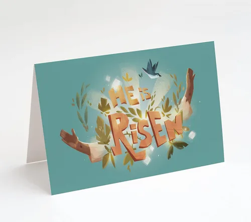 Vista 9 de M Market On Mainstreet Tarjetas de felicitación de Pascua con sobres blancos (25 unidades) (Cristo el Señor ha resucitado hoy)