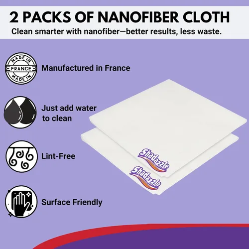 Vista 4 de Shadazzle Paño de limpieza de nanofibra, paño de limpieza de microfibra, paño de microfibra y toalla de microfibra, limpia sin rayas con agua