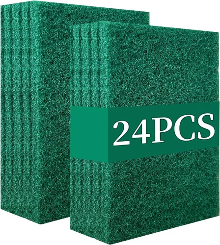 Vista 10 de Esponjas de limpieza pesadas antiarañazos, esponja de limpieza de platos, herramienta de limpieza reutilizable verde para el hogar, para cocina