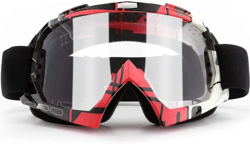 Vista 19 de AVV Gafas de motocicleta para hombres y mujeres – Gafas de motocross ATV resistentes al viento, gafas anti UV todoterreno para montar MTB Motocross