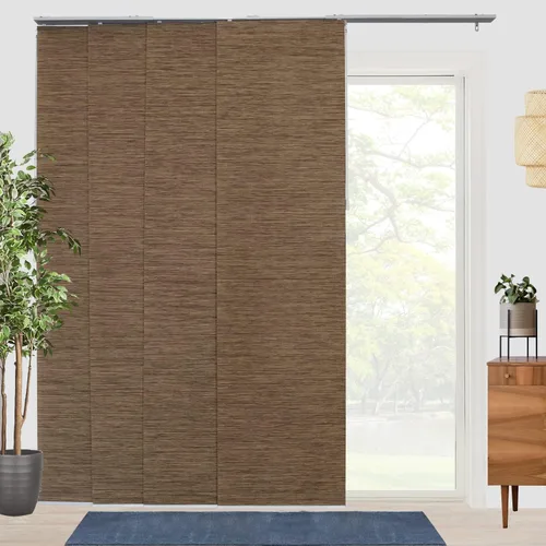 Vista 11 de CHICOLOGY Persianas de puertas corredizas, Persianas para puertas corredizas de vidrio, persianas verticales para puertas de patio, divisor