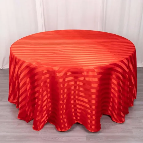 Vista 21 de Efavormart - Mantel redondo de satén a rayas blancas y negras de 120 pulgadas sin costuras para decoración de bodas, fiestas, eventos Negro