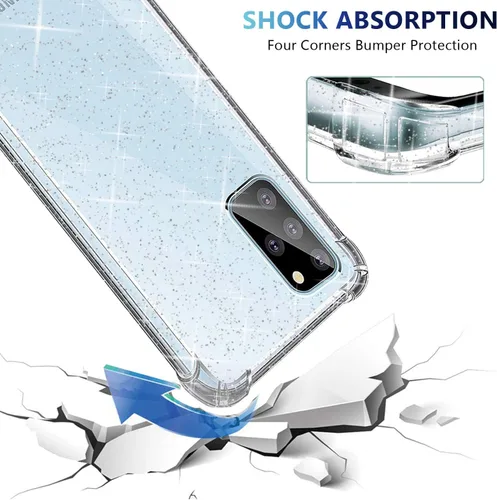 Vista 2 de KIOMY Funda transparente para Samsung Galaxy S20 5G Hybrid Hard PC Back con TPU suave parachoques [protección contra caídas de grado militar] a