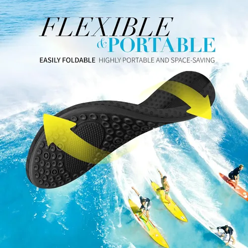 Vista 3 de Homitem Zapatos de agua para mujeres y hombres, calcetines acuáticos para natación, playa, piscina, río, sin cordones, de secado rápido