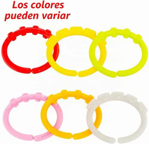 Vista 6 de 24 piezas de juguete para masticar pájaro loro plástico gran enlace DIY jaula accesorios
