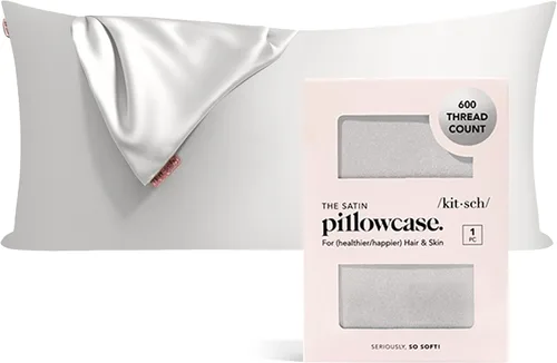 Vista 11 de Kitsch Funda de almohada de satén con cremallera, tamaño estándar, Aura