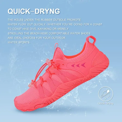 Vista 5 de Zapatos de agua para mujeres y hombres, zapatos de playa, zapatos de natación, zapatos de piscina, zapatos de río, zapatos descalzos de secado