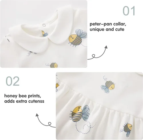 Vista 119 de pureborn Vestido de bebé niña 0-24 meses