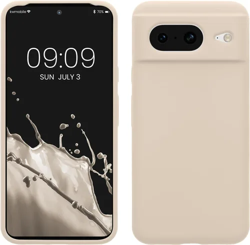 Vista 98 de kwmobile Funda compatible con Google Pixel 7 - Funda de silicona TPU con acabado suave - Piedra antigua