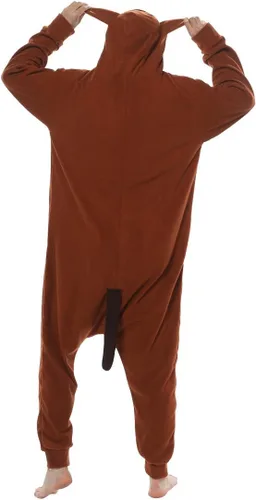 Vista 4 de dressfan - Pijama para disfraz de burro, unisex, color marrón
