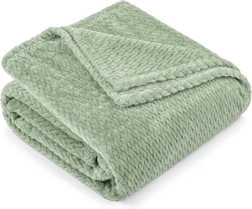 Vista 27 de PAVILIA - Manta de forro polar suave y sólida de color negro para sofá, mantas ligeras y mullidas y cálidas para cama, manta de franela mullida