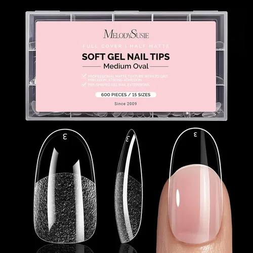 Vista 18 de MelodySusie Puntas de uñas cuadradas extralargas en X, 600 unidades, 12 tamaños, acrílico transparente, uñas a presión para extensiones de bricolaje