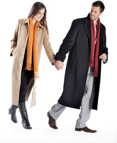 Vista 2 de Cashmere Boutique Abrigo de longitud completa para hombre en cachemira 100% pura (color negro, carbón, azul marino 38404244464850)