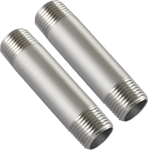 Vista 12 de Beduan Accesorios de tubería de acero inoxidable, 1" NPT x 1" NPT rosca macho, niple de 2" de longitud para tubería fundida