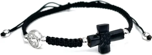 Vista 9 de St Benedict Medal Adjustable Red String Protection Bracelet for Mens Pulsera San Benito para Hombre
