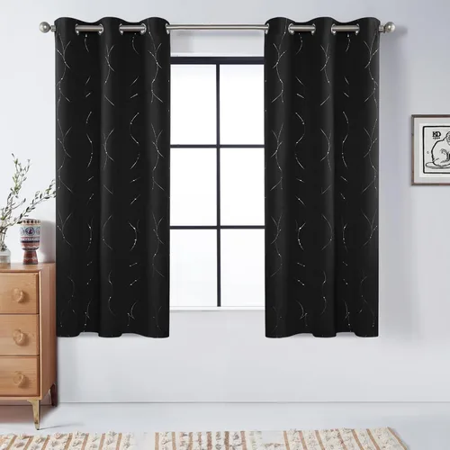 Vista 12 de BUHUA - Paneles de cortinas opacas para sala de estar, cortinas grises con aislamiento térmico, cortinas de ventana para dormitorio - 72 pulgadas