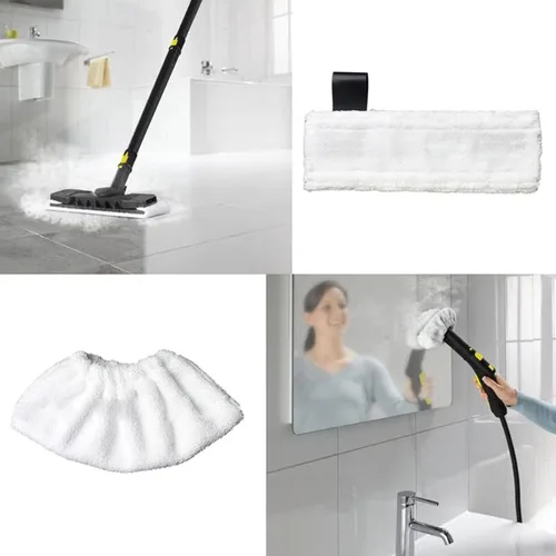 Vista 3 de Almohadillas de repuesto para trapeador de vapor compatibles con Karcher SC limpiador de vapor, paño de microfibra para trapeador de vapor, juego