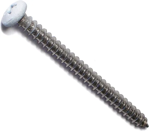 Vista 11 de Hard-to-Find Fastener Tornillos de chapa blanca Phillips Pan de 8 pulgadas x 1 pulgada