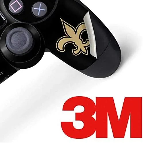 Vista 3 de Skinit Decal Gaming Skin Compatible with PS4 Pro/Slim Controller - Officially Licensed NFL New Orleans Saints Black Performance Series Design
