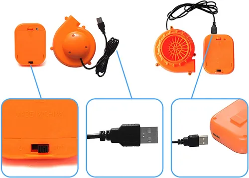 Vista 4 de Ventilador de disfraz para disfraz de dinosaurio, mini ventilador para disfraz inflable, disfraz de dinosaurio de Halloween