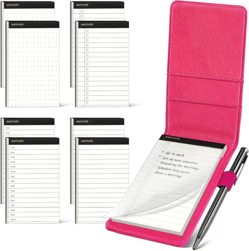Vista 12 de WEMATE Juego de 10 Piezas de Soportes Pequeños para Bloc de Notas, Cuaderno de Bolsillo - Incluye Mini Soporte para Bloc de Notas de Bolsillo con 8
