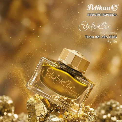 Vista 4 de Pelikan Tinta para botellas Edelstein 1.7 fl oz (2026 Edición Limitada Pirita)