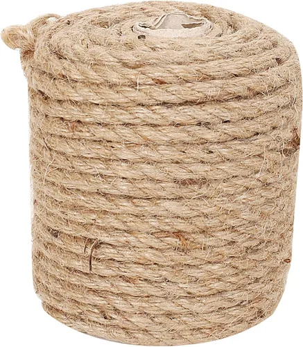 Vista 8 de Cordel de yute de 984 pies (0.039 in), cuerda fina natural para manualidades, jardinería, jardín, plantas, envoltura de regalos, decoración
